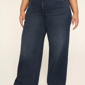 Lane Bryant Navy Wide-Leg Jeans